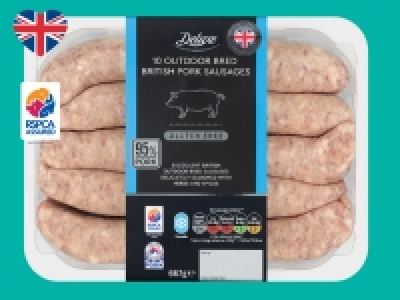 Deluxe 10 Outdoor-Bred British Pork Sausages £2.69
