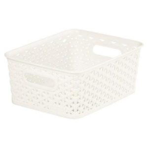 QDStores  8L Curver My Style Rattan Basket - White