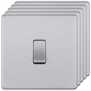 BG 10Ax Screwless Flat Plate Single Switch 2 Way 5 Pack - Br £35.00