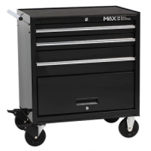 Hilka Professional 3 Drawer Rollaway Tool Chest - Black