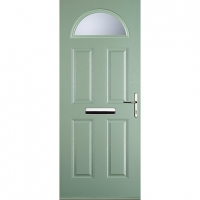 Wickes  Euramax 4 Panel 1 Arch Chartwell Green Left Hand Composite D