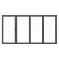 Wickes  Jci Aluminium Bi-fold Door Set Grey Left Opening 2090 x 3590