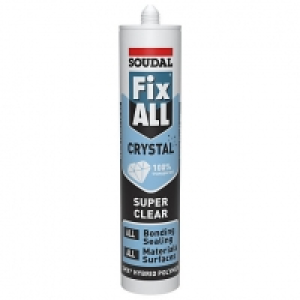 Soudal FixAll Crystal 290ml Hybrid Sealant & Adhesive
