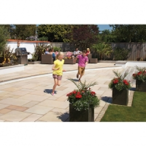 Wickes  Marshalls Sawn Versuro Smooth Golden Sand Paving Slab 1250 x