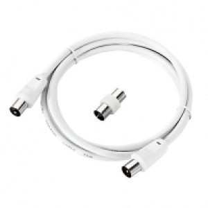 Ross TV Coaxial Cable with Male to Male Coupler - 3m £3.00