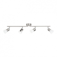 Wickes  Philips Decagon Chrome & Frosted Glass LED 4 Bar Spotlight -