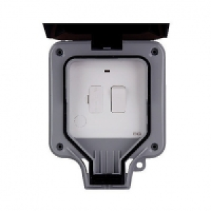 Masterplug 13A Exterior Switched Fused Unit - Grey
