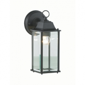 Wickes  Zinc Ceres Black Bevelled Glass Lantern - 60W