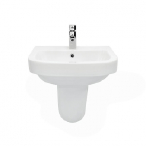 Wickes  Wickes Phoenix Ceramic Wall Hung Basin with Semi Pedestal - 