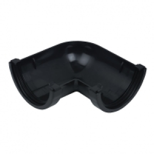 FloPlast 112mm Round Line Gutter Angle 90° - Black £3.10