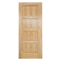 Wickes  Wickes Marlow Oak 4 Panel Shaker Pre Finsihed Internal Door 