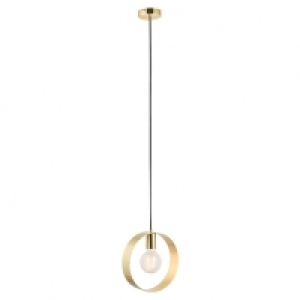 Hoop Pendant Light Brushed Brass