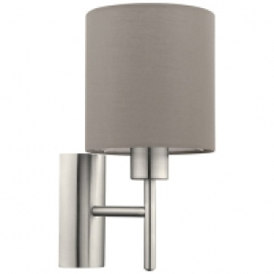 Eglo Pasteri Taupe Wall Light with Switch - 60W £38.00
