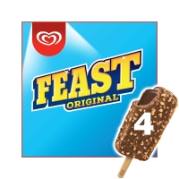 Iceland  Feast Original chunky chocolate Ice Cream Stick 4 x 90 ml