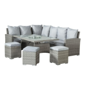 Monaco 9-Seater Rattan Effect Corner Dining Set £1,499.99