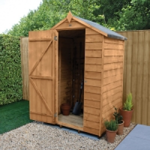 Forest Garden 4 x 3ft Small Windowless Overlap Apex Dip Trea £215.00