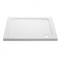 Wickes  Wickes 900mm x 900mm - Square Cast Stone Shower Tray - White
