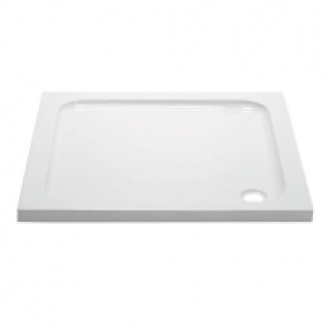 Wickes  Wickes 900mm x 900mm - Square Cast Stone Shower Tray - White