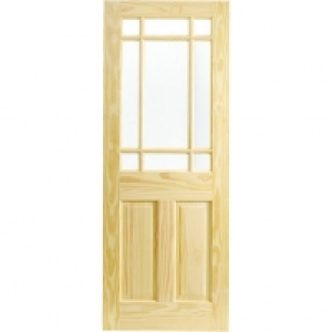 Wickes Truro Glazed Clear Pine 3 Panel Internal Door - 1981  £85.00