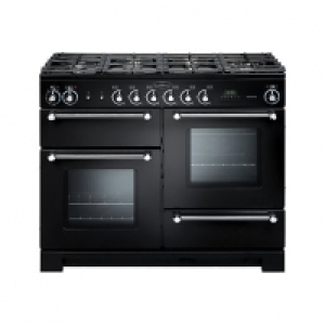 Rangemaster Kitchener 110cm Dual Fuel Range Cooker - Black w £2,019.00