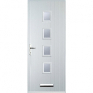 Euramax 4 Square White Right Hand Composite Door 920mm x 210