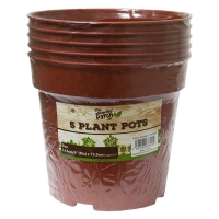 QDStores  Pack 5 14.5 cm (6inch) Grow T Plant Pots
