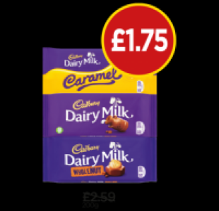 Budgens  Cadbury Dairy Milk Caramel Block, Dairy Milk Block, Wholenut