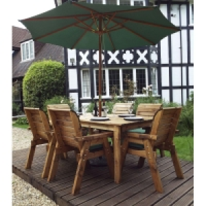 Charles Taylor 6 Seater Rectangular Table Set with Green Cus £808.99
