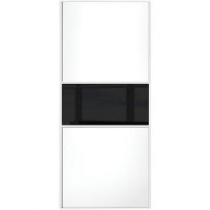 Spacepro Sliding Wardrobe Door Fineline White Panel & Black  £160.00