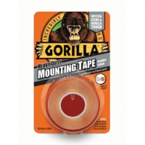 Gorilla Heavy Duty Mounting Tape Clear 25mm x 1.5m £7.00