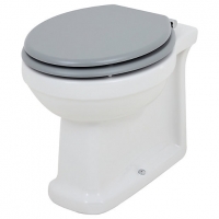 Wickes  Wickes Oxford Traditional Back To Wall Toilet Pan & Grey Sof