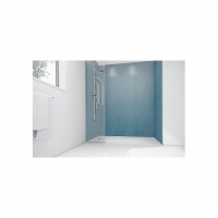 Wickes  Mermaid Ocean Spray Laminate Single Shower Panel 2400mm x 58