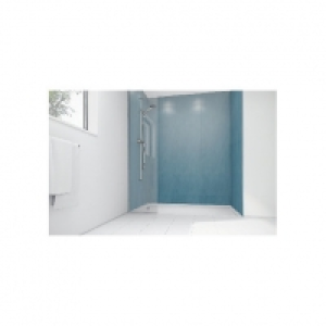 Wickes  Mermaid Ocean Spray Laminate 3 sided Shower Panel Kit 1200mm