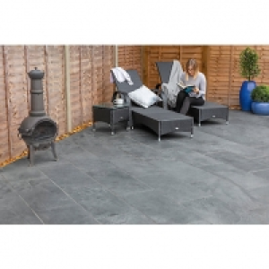 Marshalls Casarta Slate Textured Black Paving Slab - Sample £1.00