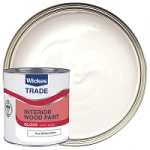 Wickes Trade Quick Dry Gloss Pure Brilliant White 1L £13.00