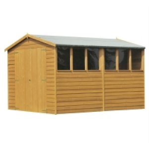 QDStores  Shire Overlap Apex Garden Shed & Windows 10 x 6