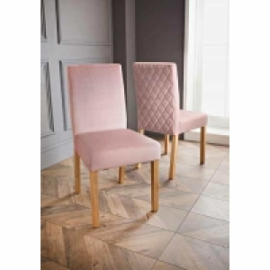 Karina Bailey Velvet Dining Chairs 2pk - Blush £54.00
