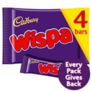 Cadbury Wispa Chocolate Bar Multipack 4 pack  £1.00