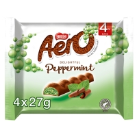 Iceland  Aero Bubbly Peppermint Mint Chocolate Bar Multipack 4 Pack (