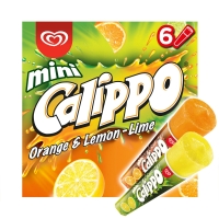 Iceland  Calippo Orange & Lemon-Lime Ice Lollies 6 x 80 ml