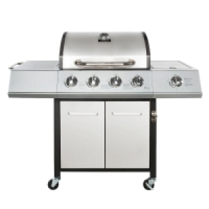 Charles Bentley 5 Burner (4 + side) Premium Gas BBQ - Silver £329.99