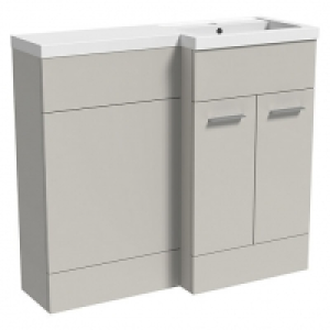 Wickes  Wickes Geneva Grey L-shaped Right Hand Freestanding Vanity &