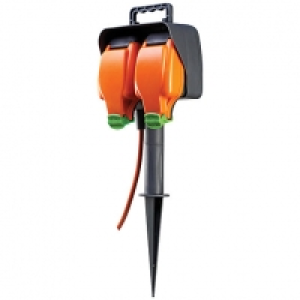 Masterplug Weatherproof Garden Spike Lead - 15m 13A