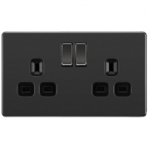 BG 13A Screwless Flat Plate Double Switched Power Socket Dou £11.00