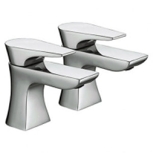 Wickes  Bristan Hourglass Bath Taps - Chrome