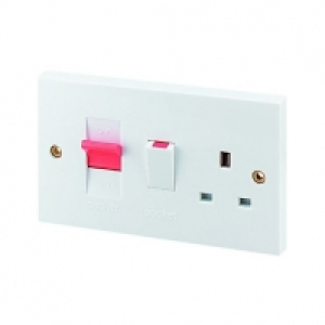 Wickes 45 Amp Cooker Control Socket - White £8.40
