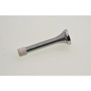 Wickes Spring Door Stop - Chrome Pack of 2