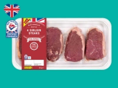 Birchwood 4 British Beef Sirloin Steaks £10.99