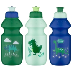 BMStores  Childrens Pull Top Sports Bottles 12oz 3pk - Dinosaurs