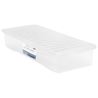 BMStores  Underbed Storage Box with Lid 55L - Clear
